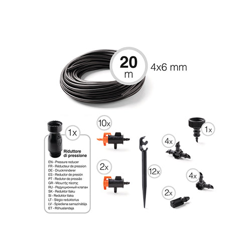 Kit de riego por goteo “12 macetas”